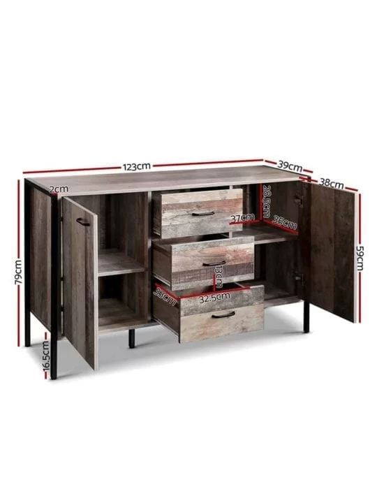 Industrial Wooden Sideboard